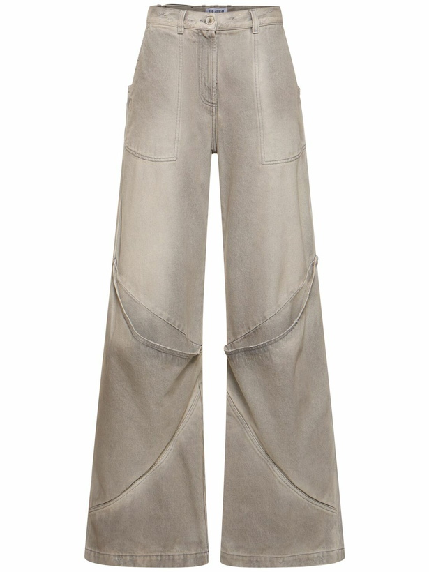 Photo: THE ATTICO Vintage Effect Mid Rise Wide Jeans