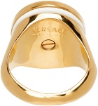 Versace Gold & White Medusa Ring