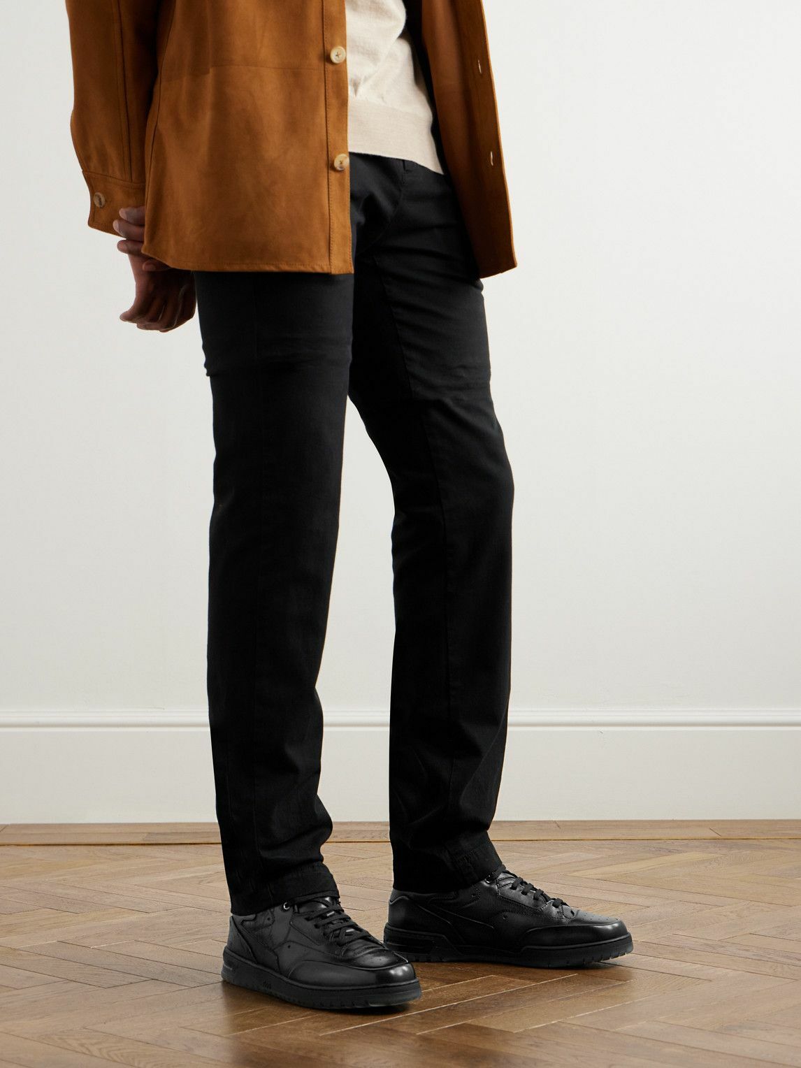 Berluti - Playoff Scritto Venezia Leather Sneakers - Black