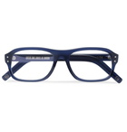 Kingsman - Cutler and Gross Eggsy's Square-Frame Acetate Optical Glasses - Navy