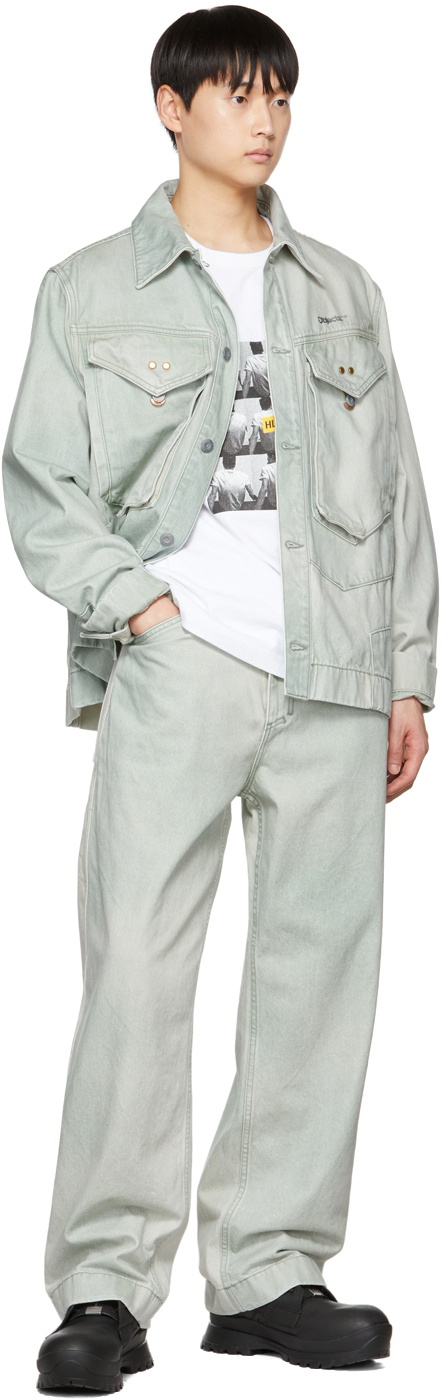 Objects IV Life Khaki Paneled Denim Jacket