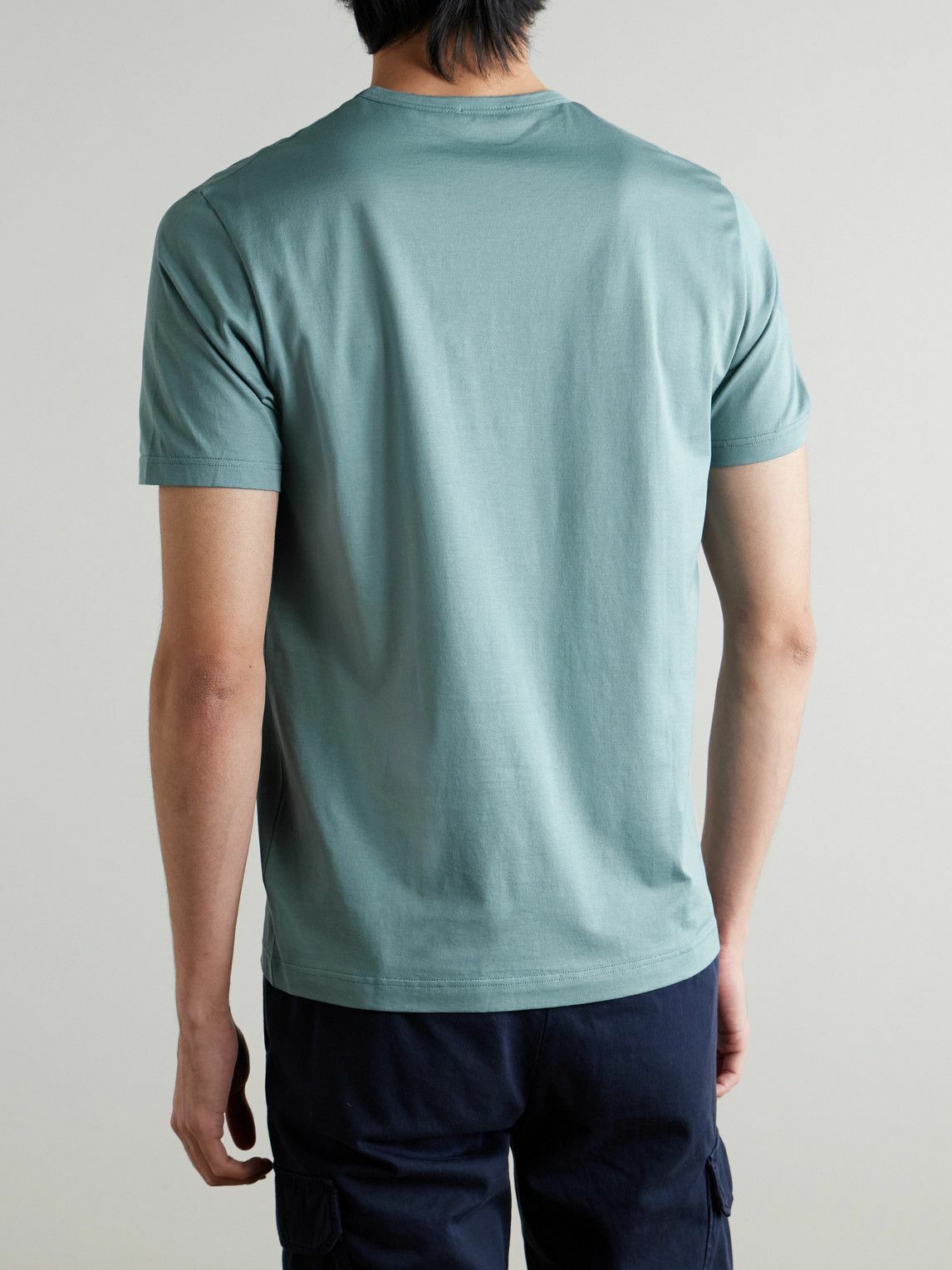 Sunspel - Slim-Fit Supima Cotton-Jersey T-Shirt - Blue