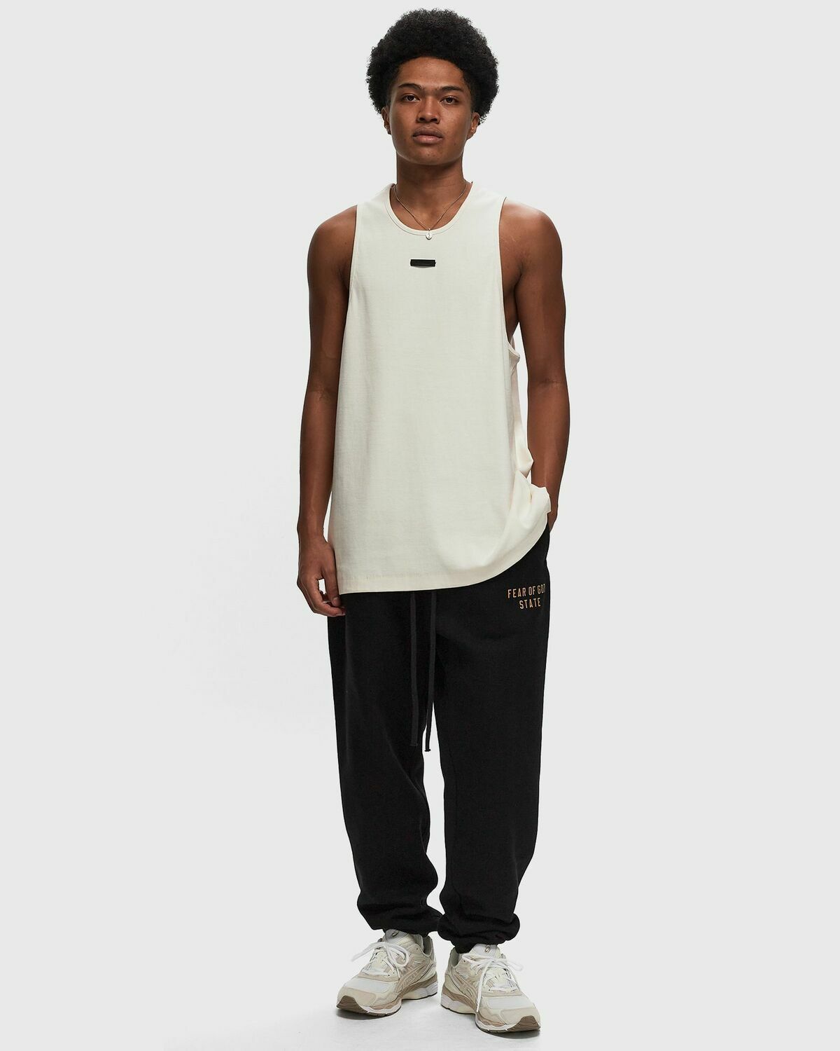 Fear Of God Essentials Ribbed Tank Beige Tank Tops