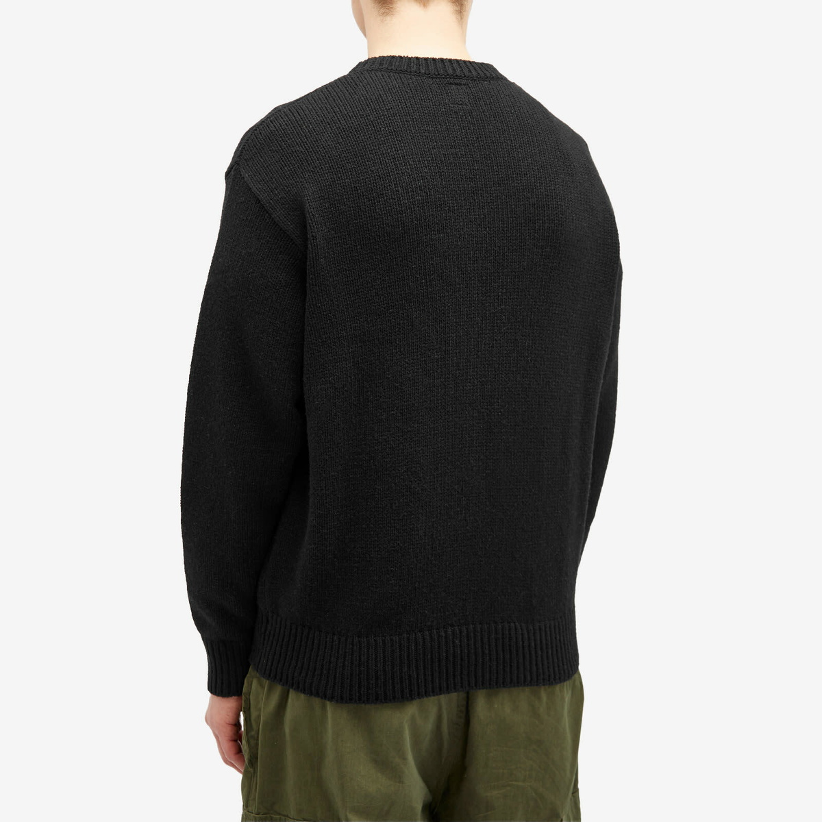Human Made Men's Knitted Heart Crew Neck Jumper in Black Human Made