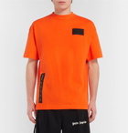 Palm Angels - Appliquéd Cotton-Jersey T-Shirt - Men - Orange