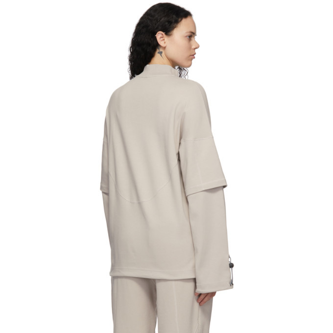 A-COLD-WALL* Taupe Oversized Double Long Sleeve T-Shirt