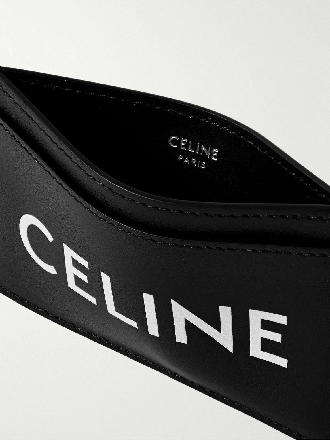 CELINE - Logo-Print Leather Cardholder
