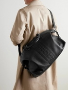 Serapian - Mosaico Textured and Cachemire Full-Grain Leather Weekend Bag