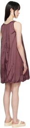AMOMENTO Purple Nylon Volume Minidress