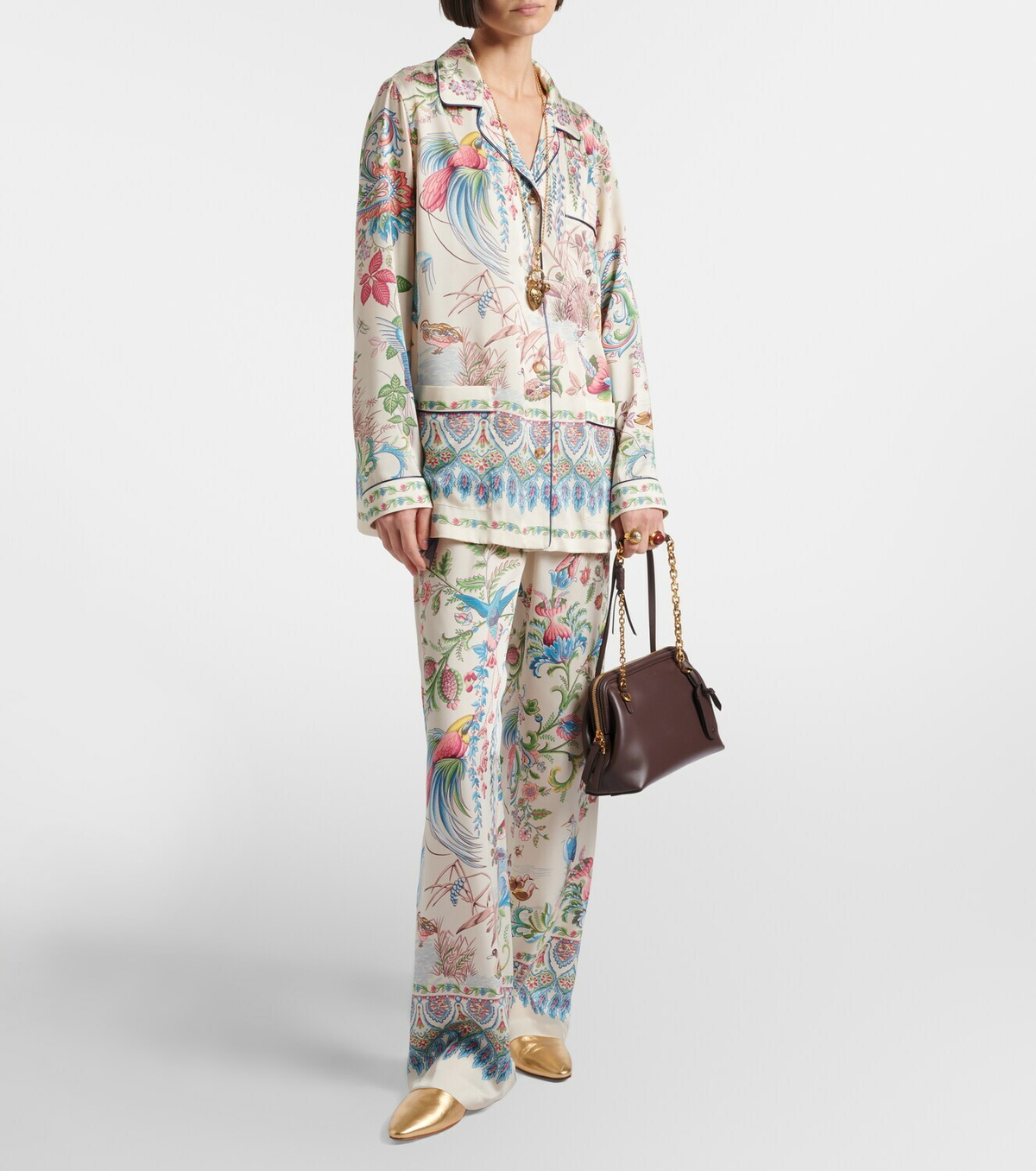 Etro Printed bowling shirt