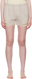 SKIMS Taupe Cotton Fleece Shorts