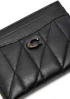 Coach Pillow Quilted Leather Card Holder - Black - One Size
