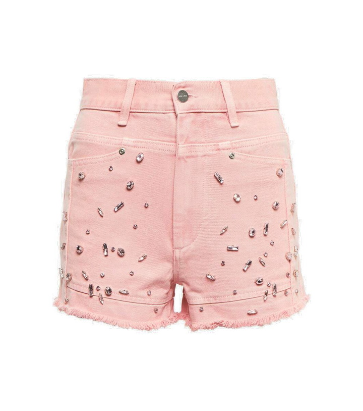 Photo: Xu Zhi Crystal-embellished denim shorts