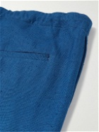 11.11/eleven eleven - Tapered Indigo-Dyed Organic Cotton Drawstring Trousers - Blue