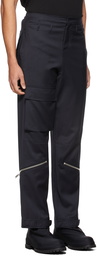 424 Navy Wool Pilot Cargo Pants