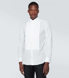 Canali Pleated cotton shirt