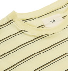 Folk - Striped Cotton-Jersey T-shirt - Yellow