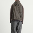 Engineered Garments Men's Waxed Cotton Field Vest in Olive