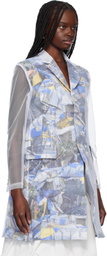 Comme des Garçons White & Multicolor Layered Jacket