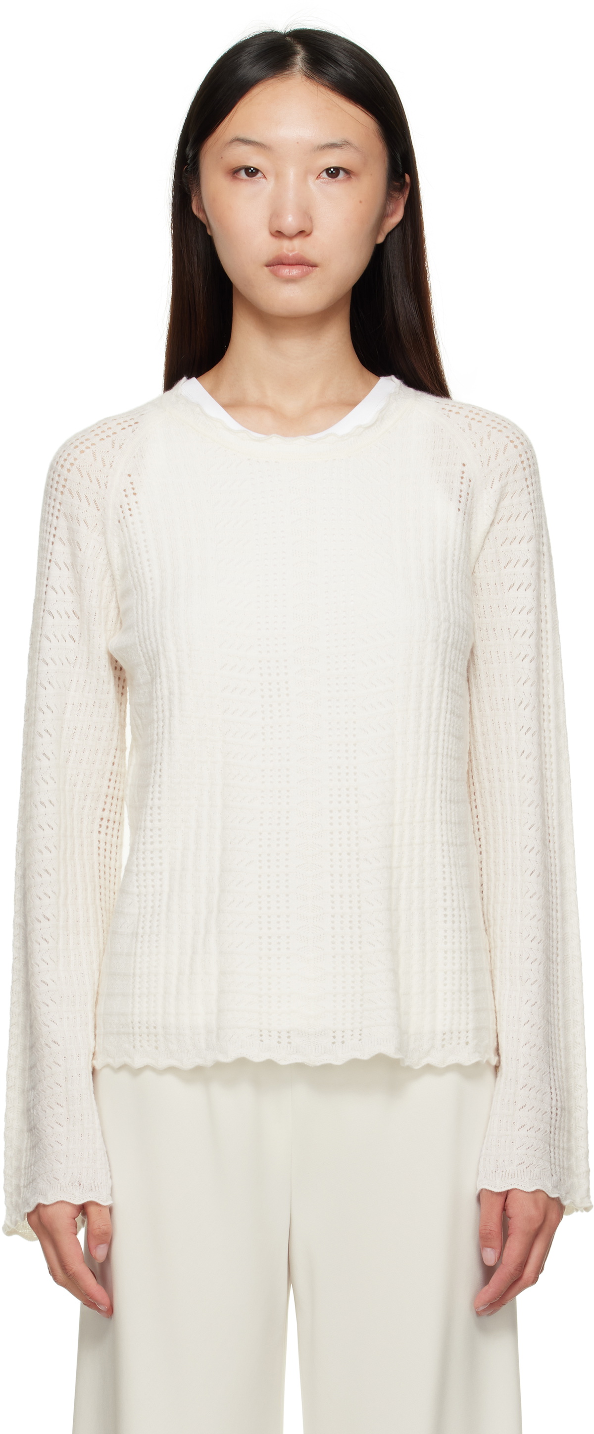 【関税込み】Loulou de Saison オフホワイト Anita トップス Loulou de Saison Off-White Anita Top Loulou Studio