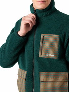 MC2 Saint Barth Man Green Sherpa Jacket With Check Patch Pockets