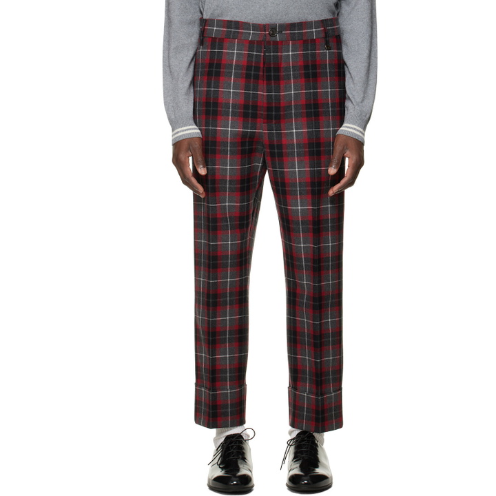 Photo: Vivienne Westwood Red & Gray George Turn-Up Trousers