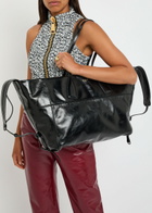 Balmain Glossed Leather Tote bag - Black - One Size