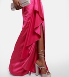Rasario Draped corset satin gown