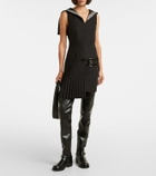 Coperni Logo leather over-the-knee boots