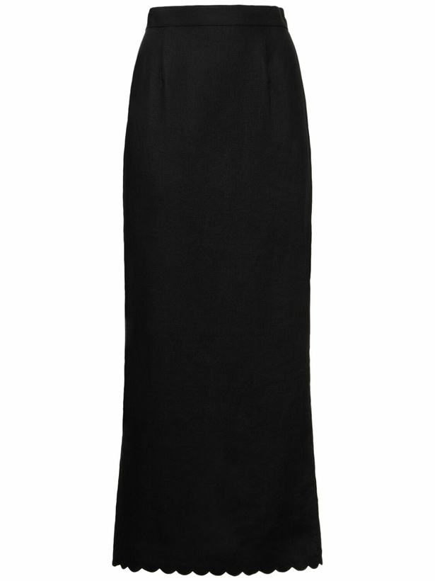 Photo: POSSE Zayla Linen Midi Pencil Skirt