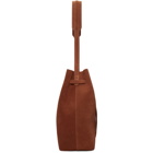 Mansur Gavriel Red Suede Drawstring Hobo Bag