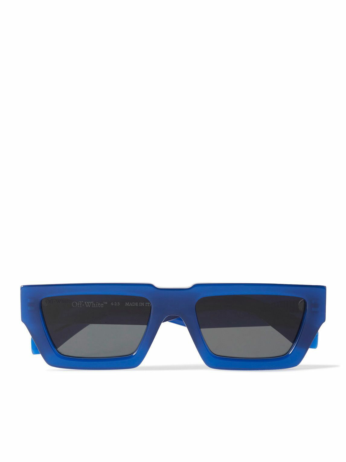 Off-White - Men - Roma Logo-embellished rectangular-frame Acetate Sunglasses Black