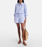 Hunza G Striped cotton poplin shorts