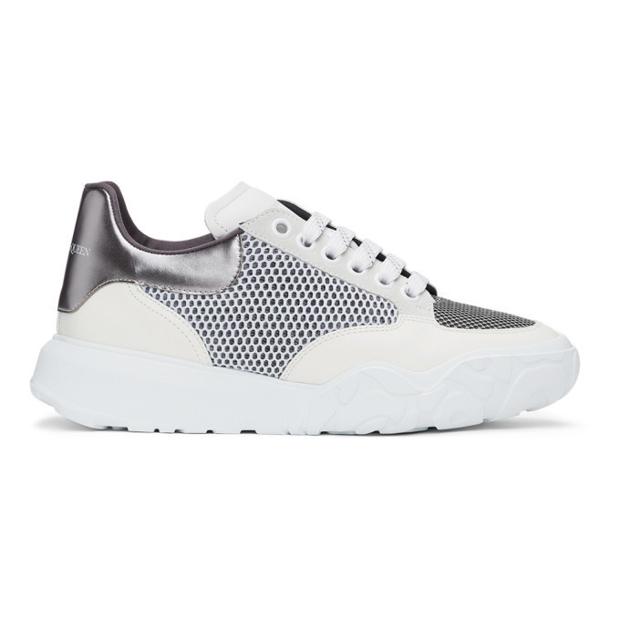 Photo: Alexander McQueen Off-White and Grey Court Trainer Sneakers