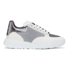 Alexander McQueen Off-White and Grey Court Trainer Sneakers