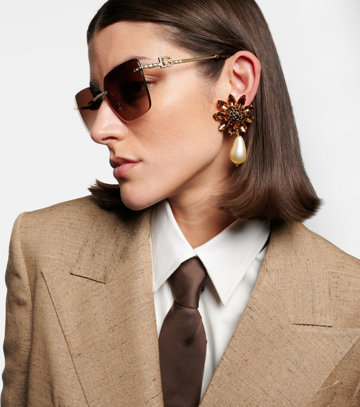 Dolce&Gabbana DG crystal-embellished square sunglasses