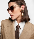 Dolce&Gabbana DG crystal-embellished square sunglasses