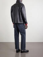 Enfants Riches Déprimés - Paint-Splattered Distressed Wide-Leg Jeans - Black