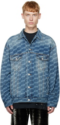 Balenciaga Blue BB Monogram Denim Jacket