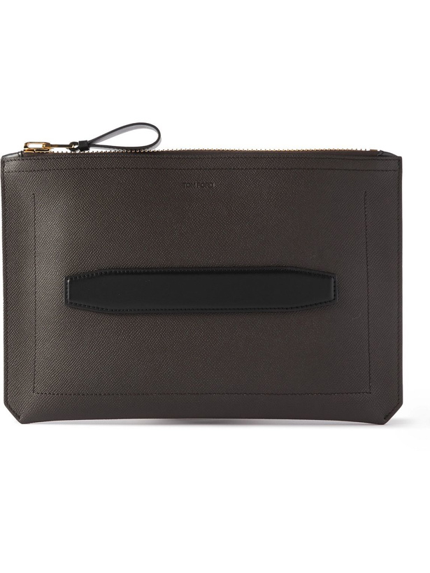 Photo: TOM FORD - Buckley Pebble-Grain Leather Document Holder