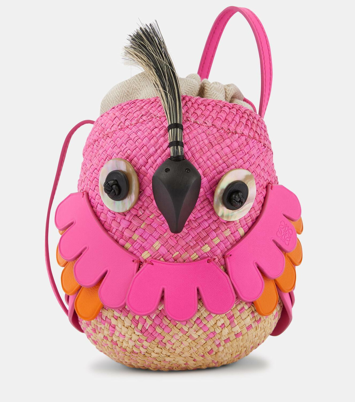 Loewe Bird Mini raffia crossbody bag Loewe