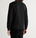 A.P.C. - Logo-Flocked Loopback Cotton-Jersey Sweatshirt - Black