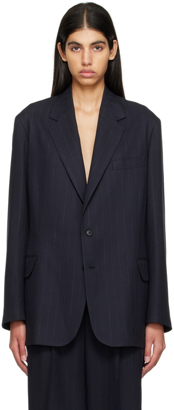 Photo: AURALEE Navy Stripe Blazer