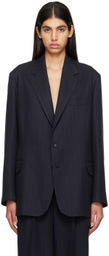 AURALEE Navy Stripe Blazer