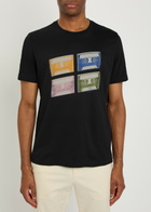 PS Paul Smith Tapes Printed Cotton T-shirt Black