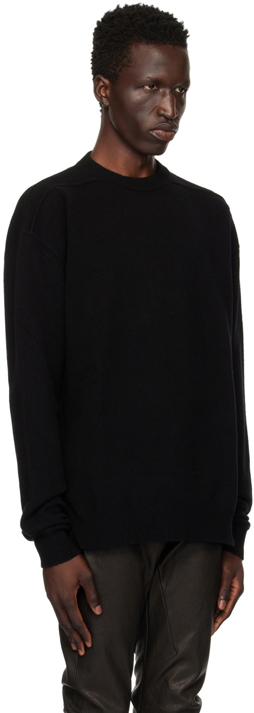 Rick Owens Black Porterville Recycled Cashmere Sweater Rick Owens