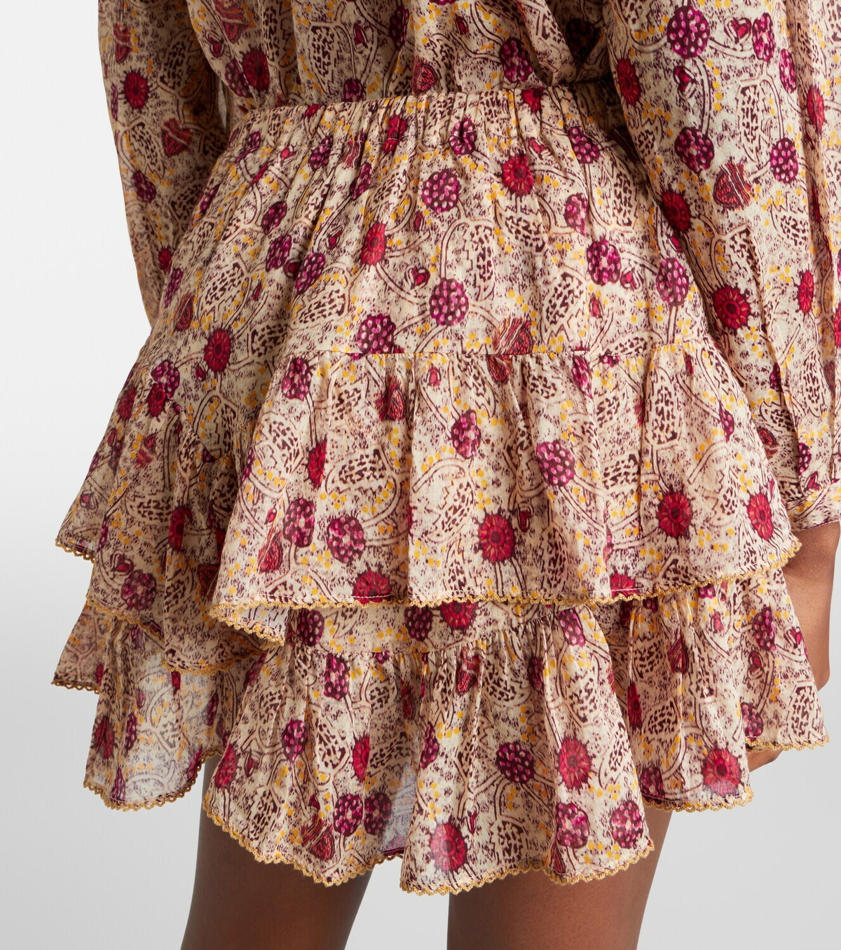 Marant Etoile Jocadia floral ruffled cotton shorts