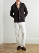 Thom Sweeney - Shawl-Collar Ribbed Merino Wool Cardigan - Brown