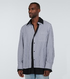 Bottega Veneta - Pinstriped cotton and linen shirt