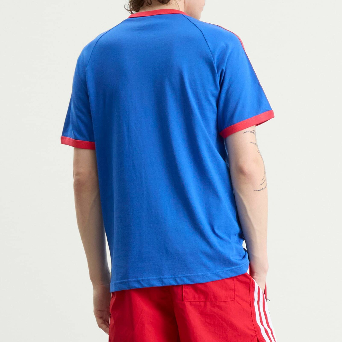 Adidas Men's 3 Stripe T-Shirt in Blue